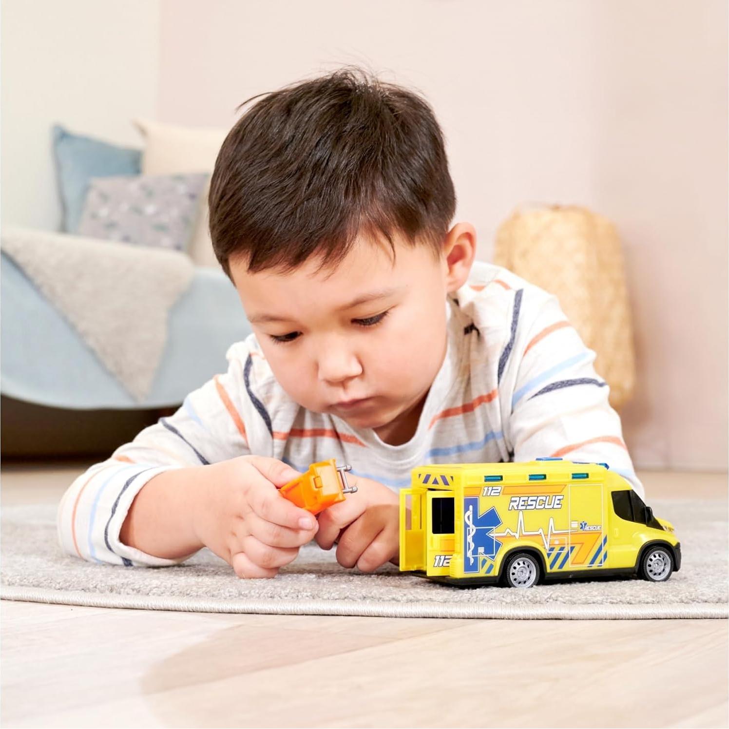 Ambulancia Dickie Toys Iveco Daily 18 cm con Luz y Sonido