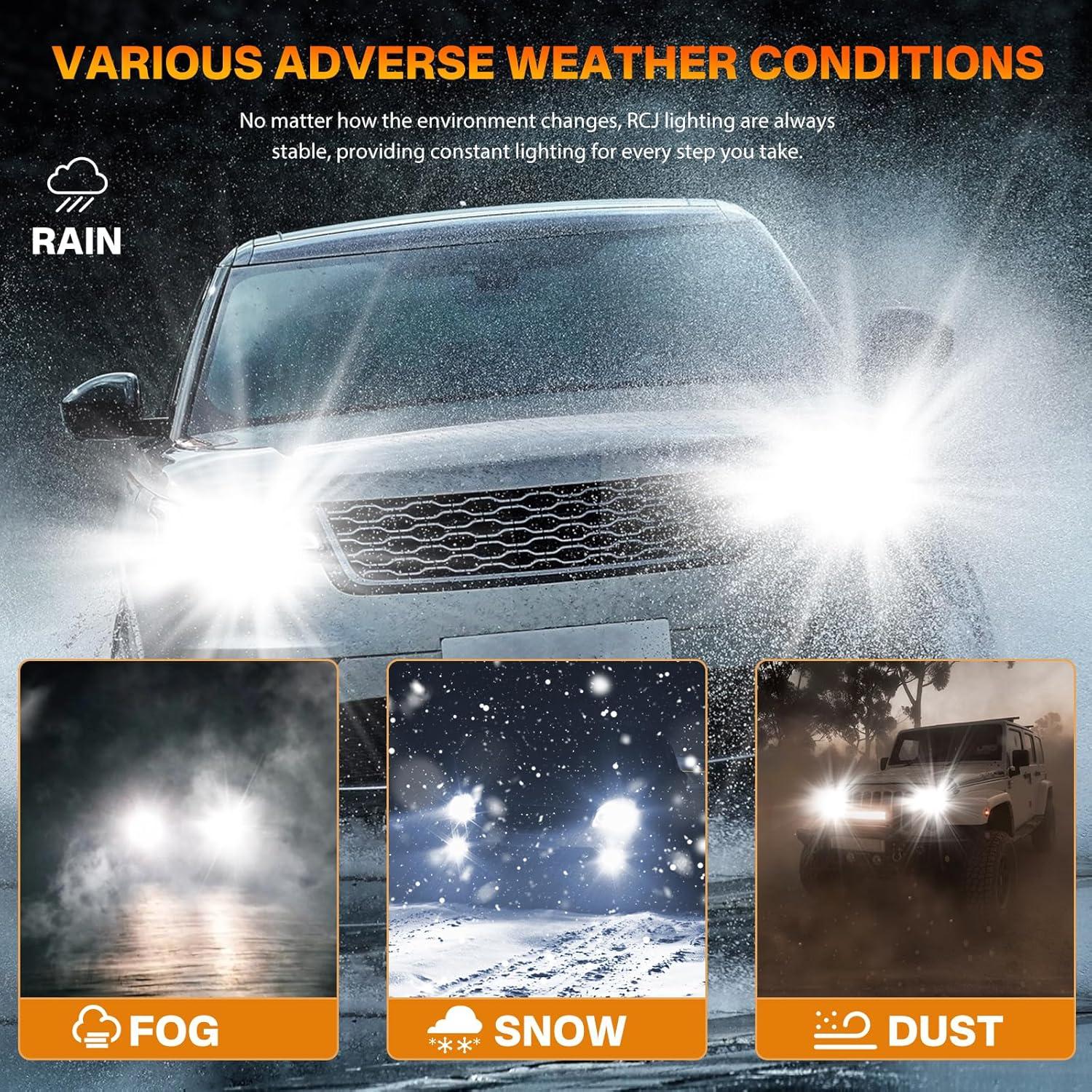 Bombillas de Niebla RCJ H11 6000K Blanco Frío - 32000 Lúmenes