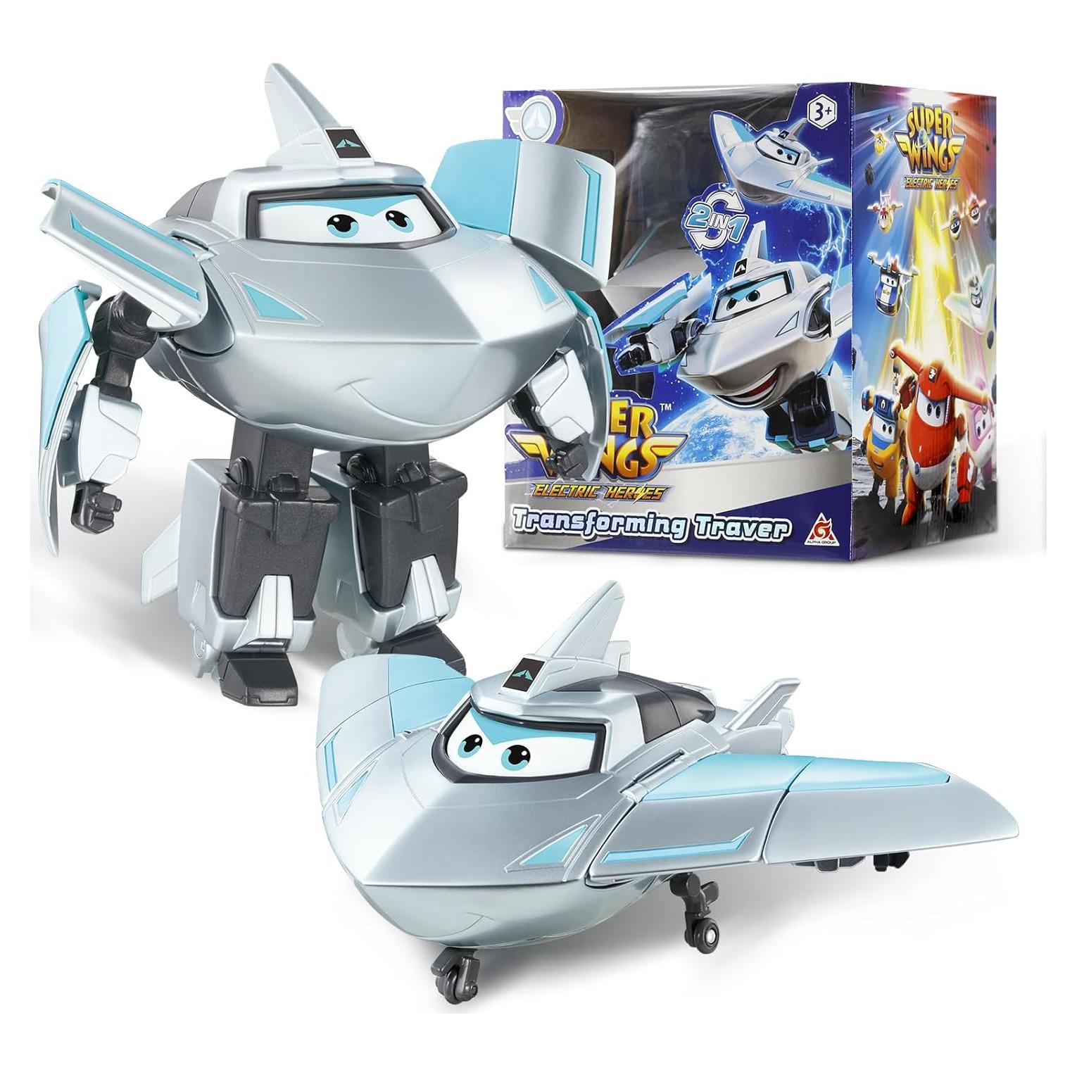 Juguete Transformable Super Wings Traver 15.5 cm 2 en 1