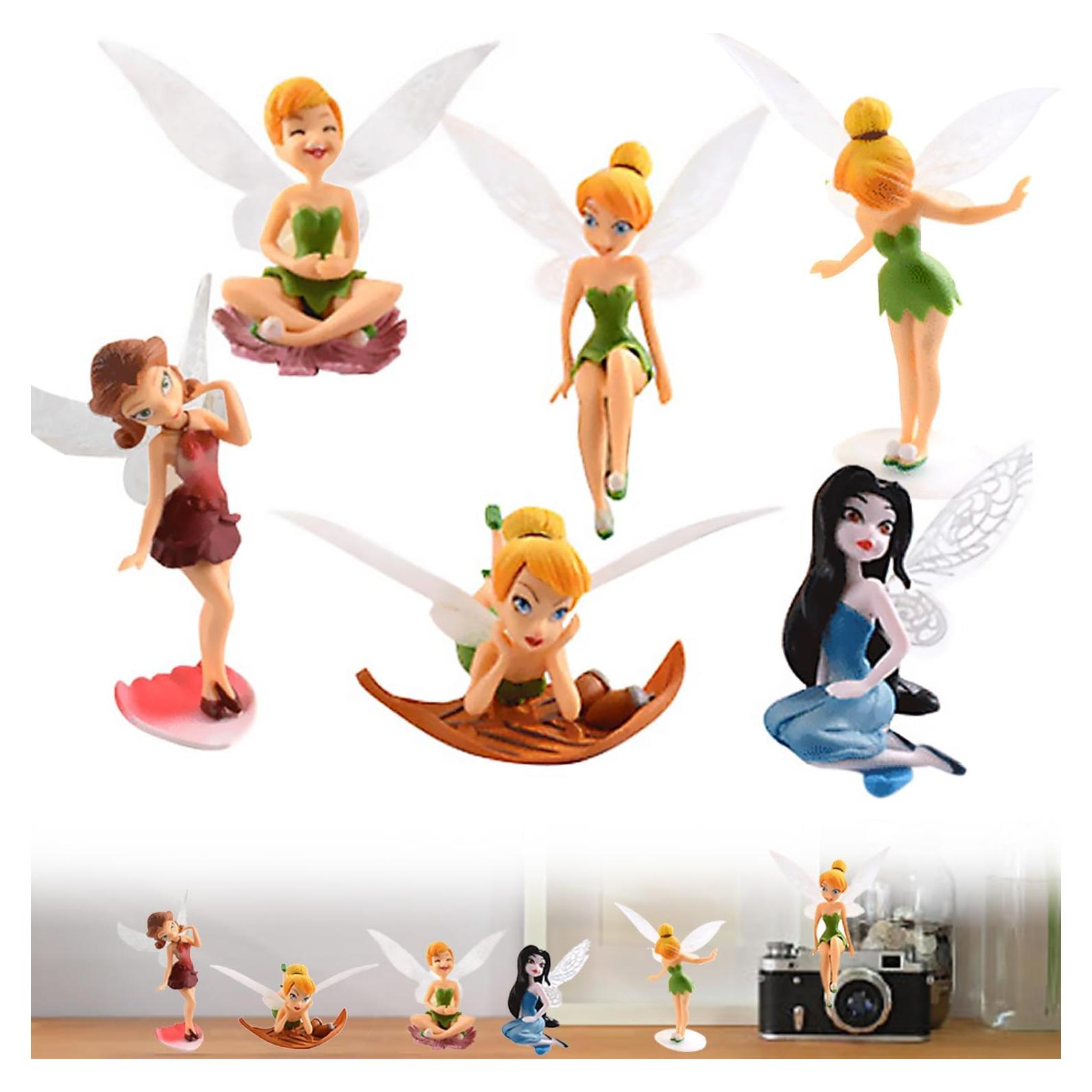 6 Miniaturas de Hadas de Resina para Jardín y Pasteles