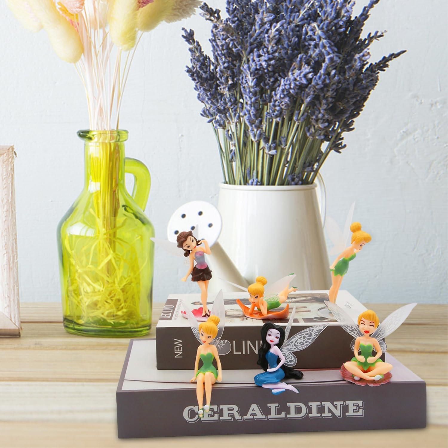 6 Miniaturas de Hadas de Resina para Jardín y Pasteles