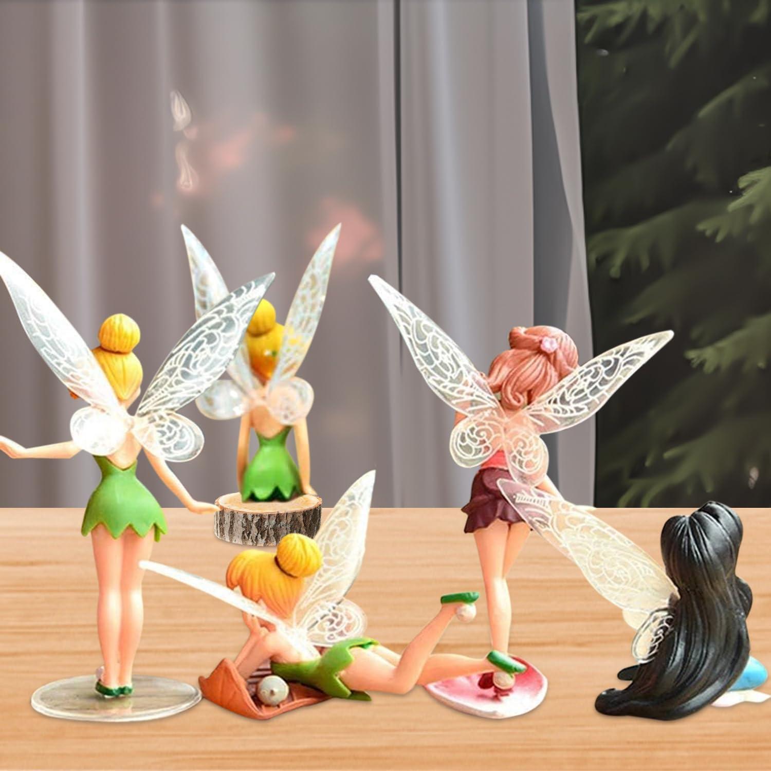 6 Miniaturas de Hadas de Resina para Jardín y Pasteles