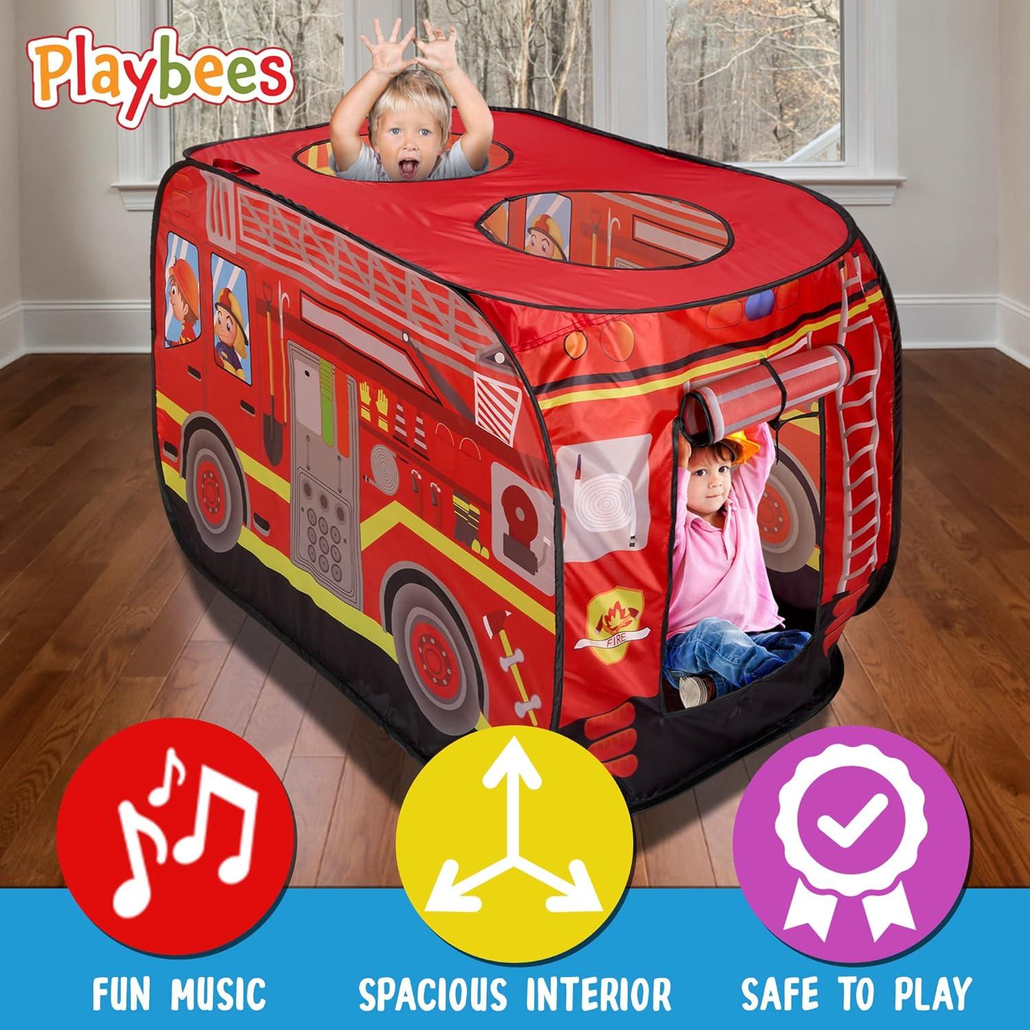 Carpa de Juego Emergente Musical Playbees Camión de Bomberos