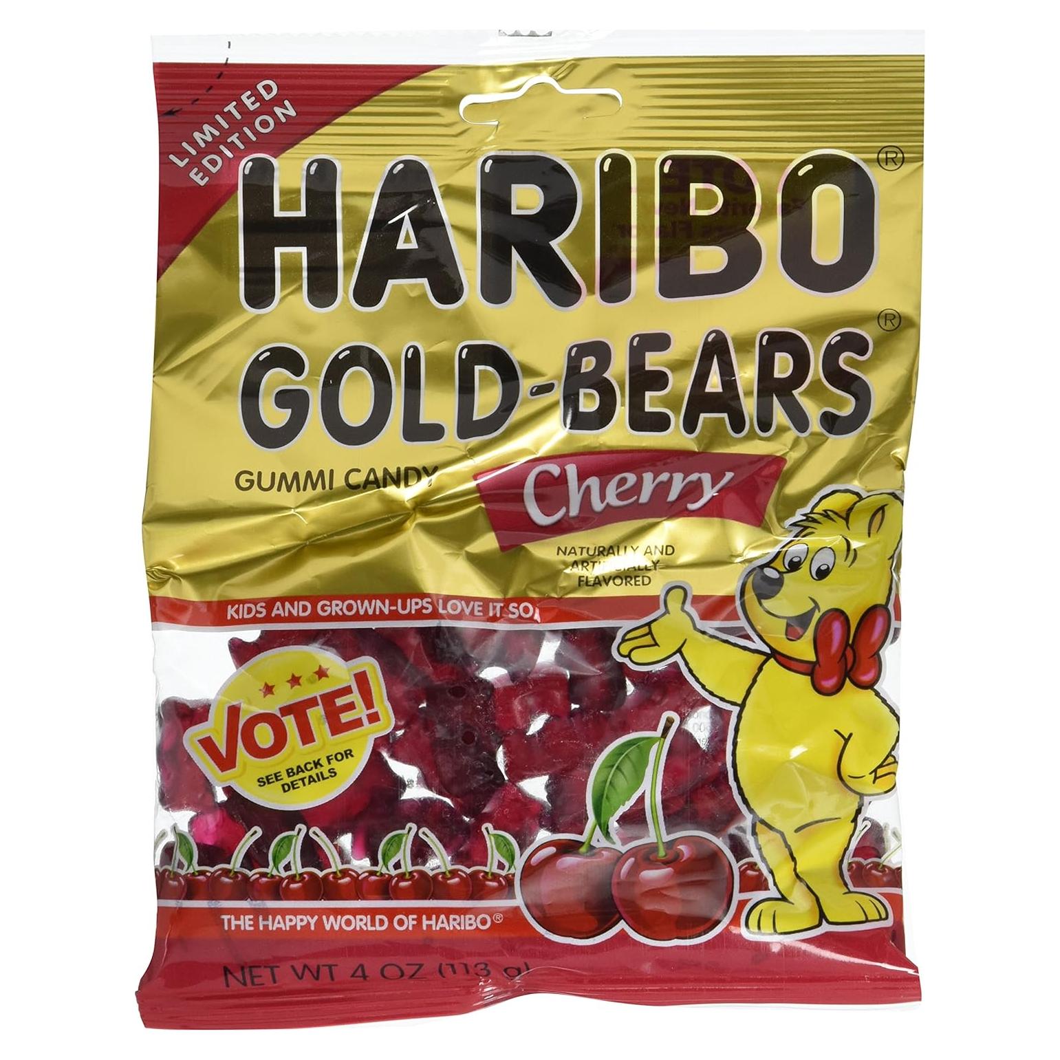 Haribo Oso de Oro Gummy Sabor Cereza Edición Limitada 113g