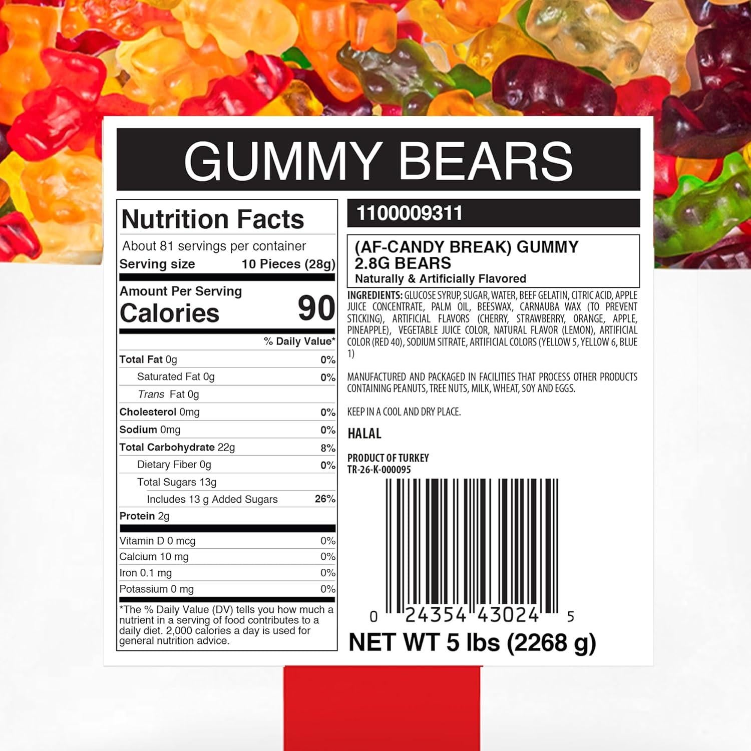 Ositos de Goma Candy Break Bitty Bear 2.27 kg - Snacks Dulces