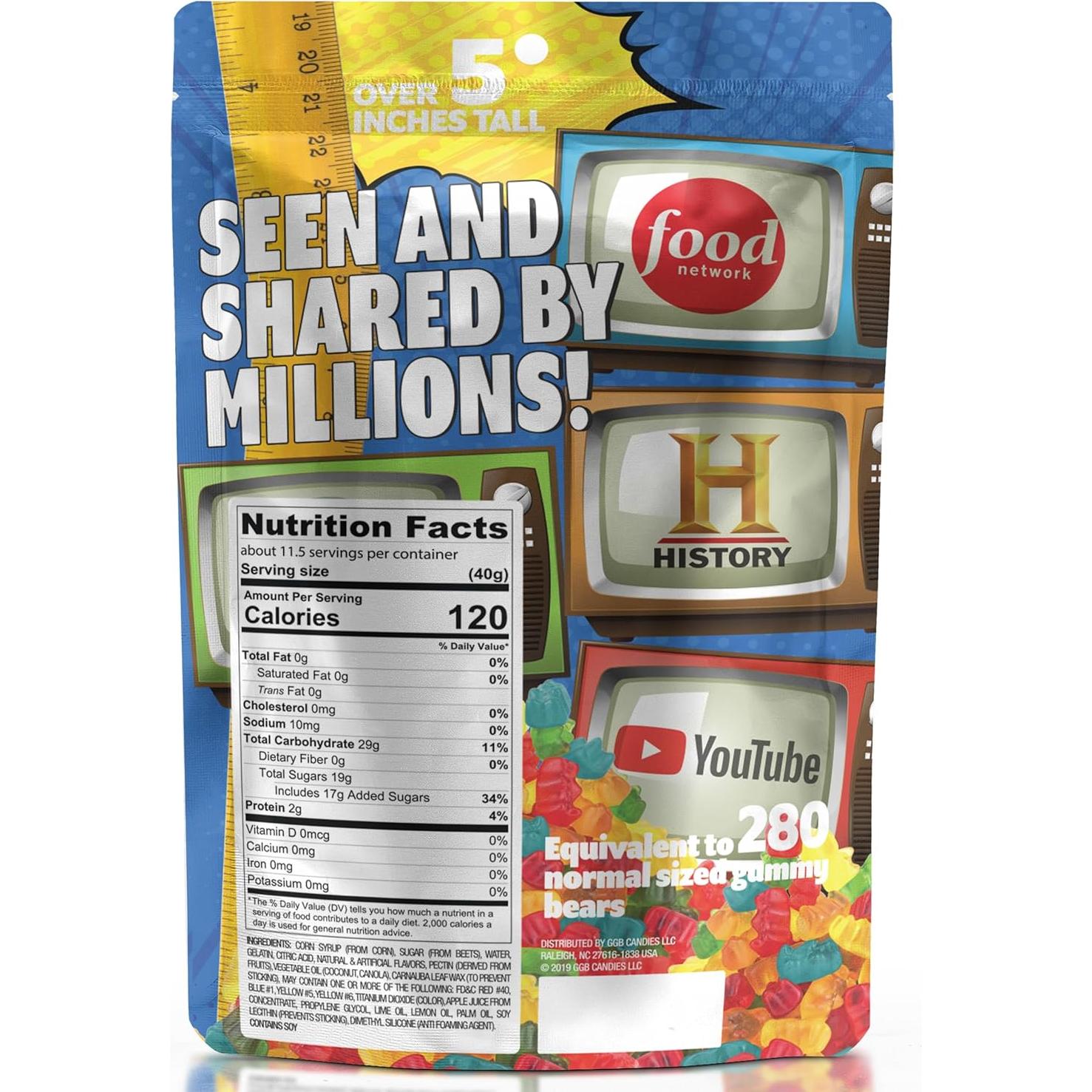 Osos Gummy Gigantes GGB Candies Sabor Sandía 0.45 kg