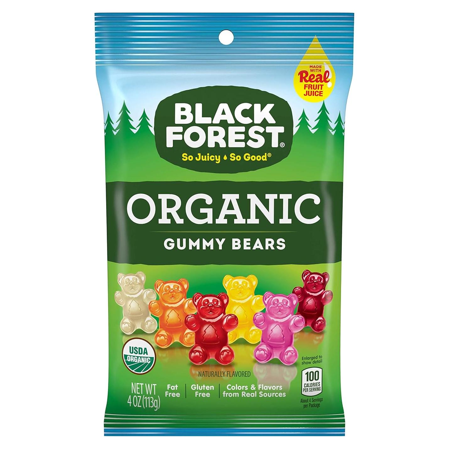 Ositos de Goma Orgánicos Black Forest 113.4g - Sabor Asortido