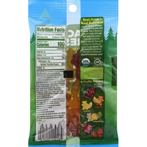 Ositos de Goma Orgánicos Black Forest 113.4g - Sabor Asortido