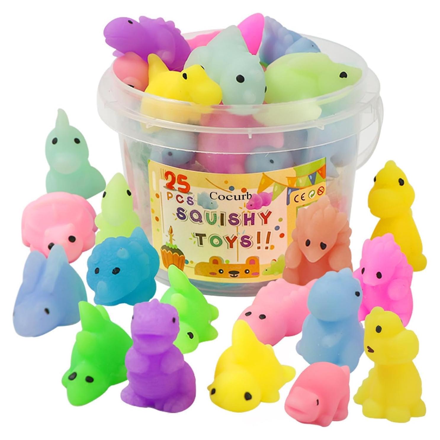 Cocurb 25 Piezas Juguetes Squishy Dinosaurios Alivio Estrés