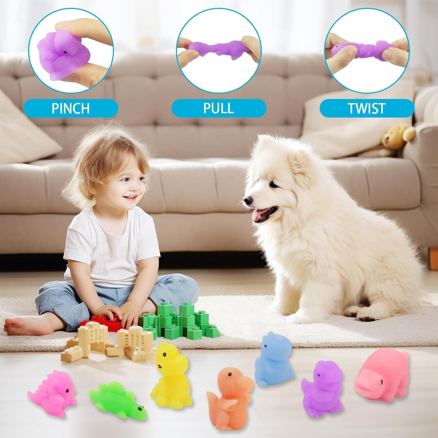 Cocurb 25 Piezas Juguetes Squishy Dinosaurios Alivio Estrés