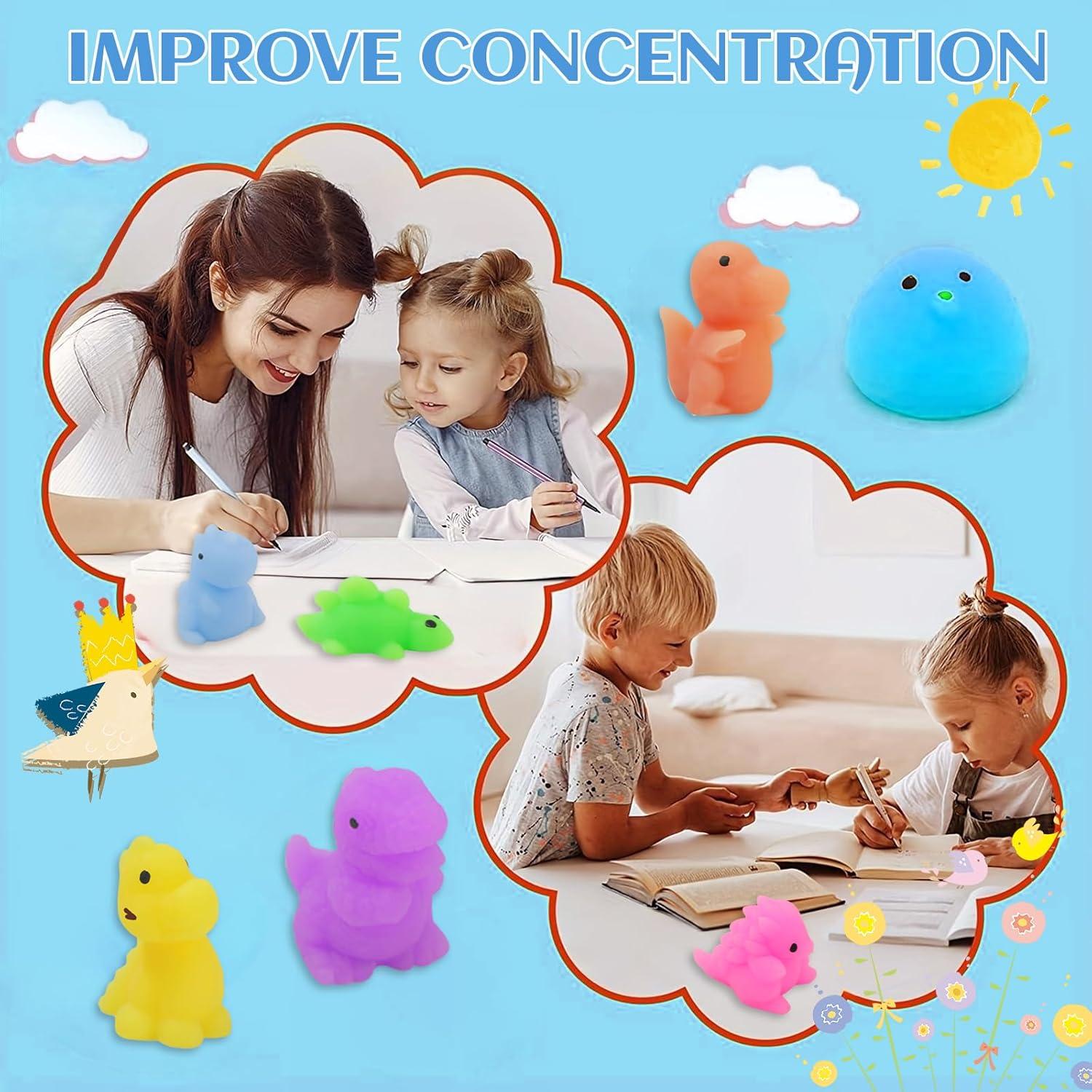 Cocurb 25 Piezas Juguetes Squishy Dinosaurios Alivio Estrés