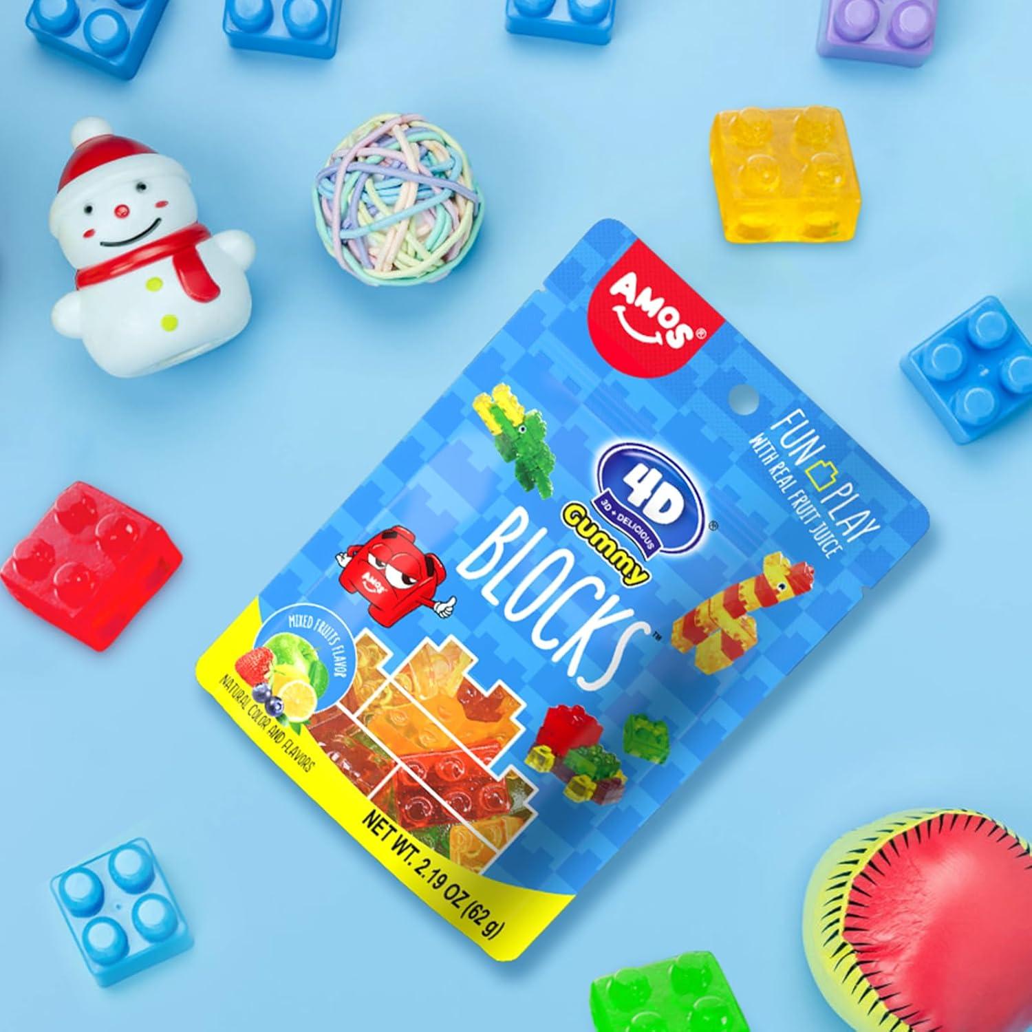 Bloques de Goma Dulce Amos 3 Paquetes 62.1g - Fruta Mixta