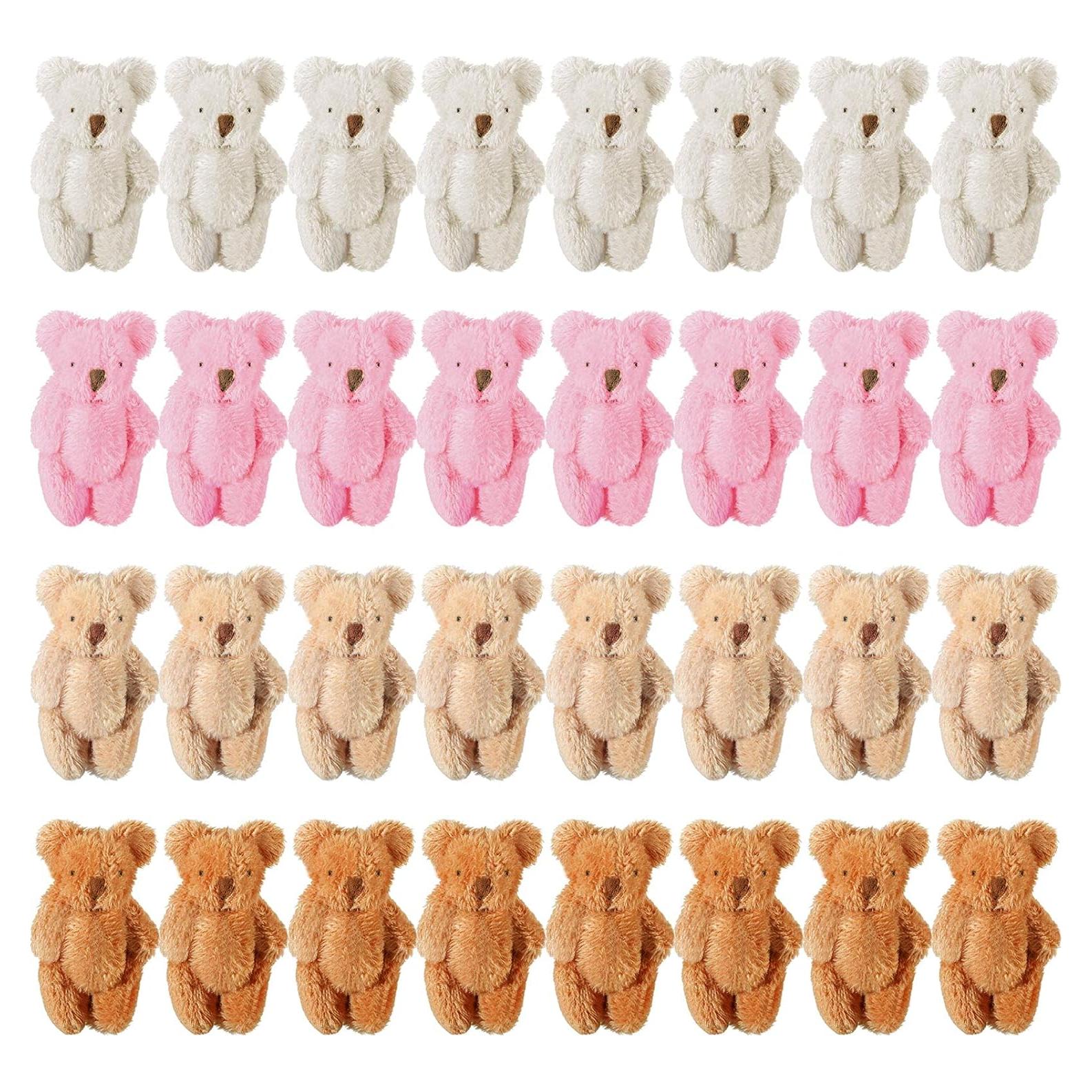 Skylety 32 Mini Ositos de Peluche Articulados 6 cm - 4 Colores
