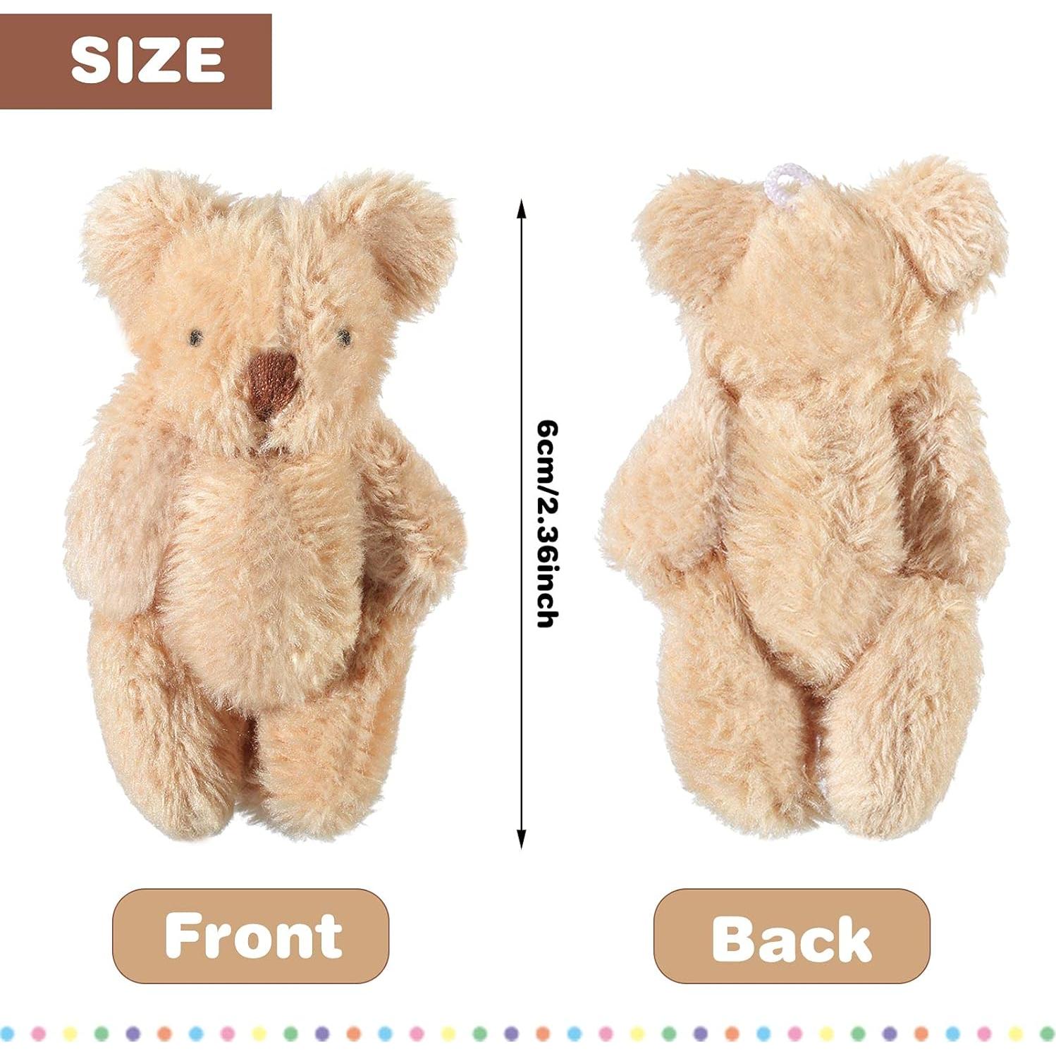 Skylety 32 Mini Ositos de Peluche Articulados 6 cm - 4 Colores