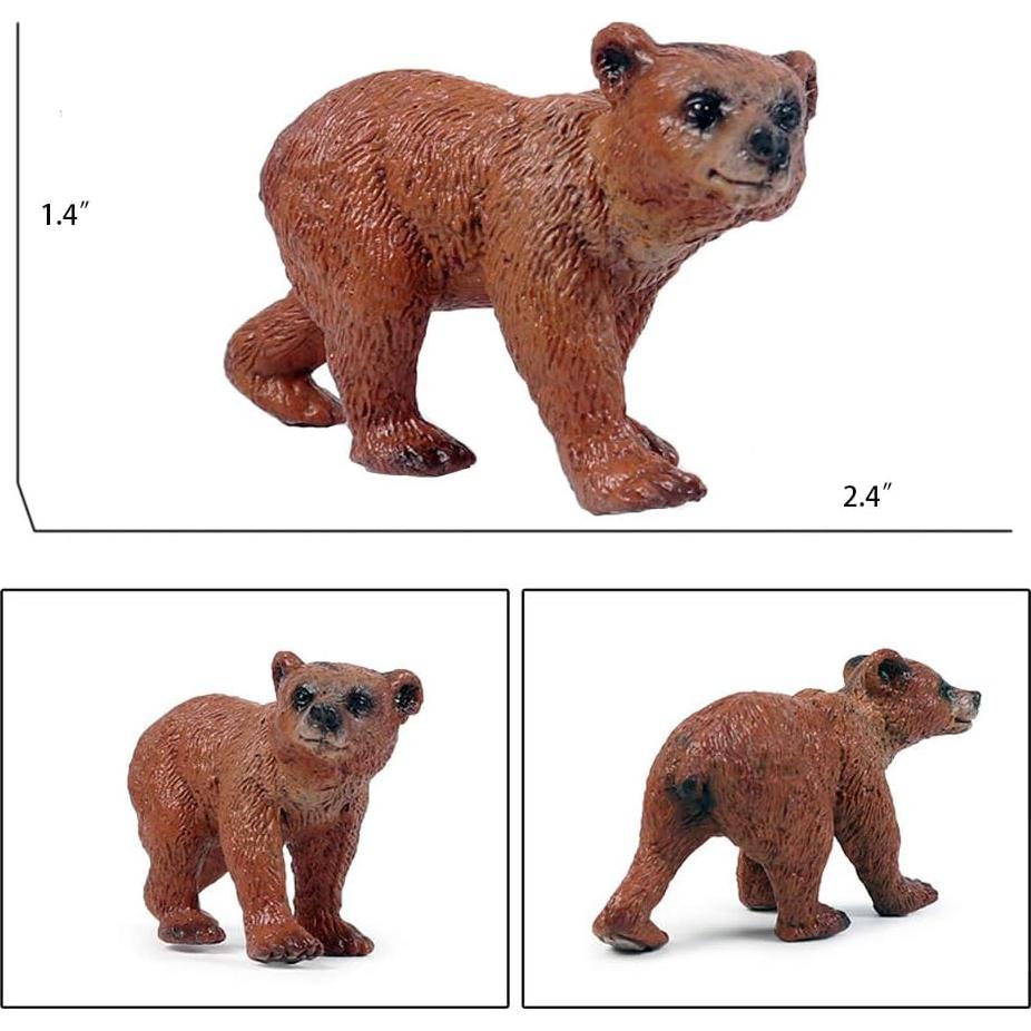 Conjunto de Figuras de Osos Grizzly UANDME - 3 Piezas Realistas