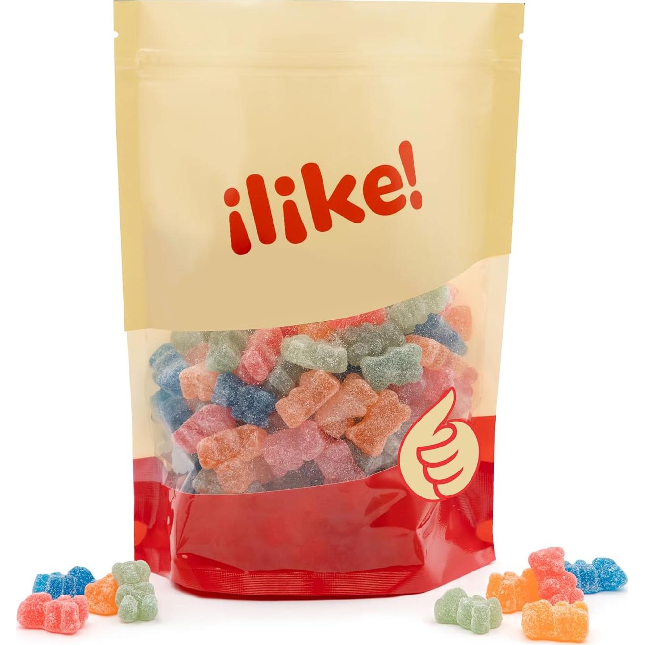 Osos Gummy Ácidos ILIKE! 0.91 kg Sin Gelatina Sabores Frutas