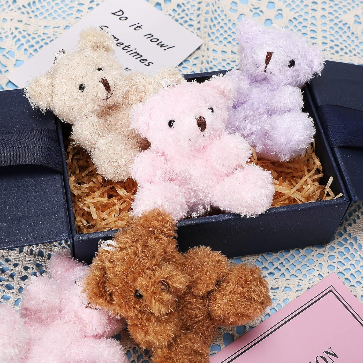 6 Osos de Peluche Mini Aoriher 10.16 cm Marrón para Fiestas