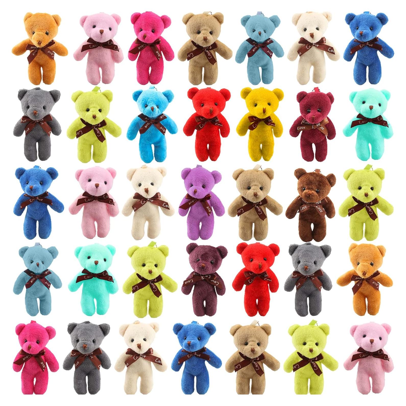 51 Mini Ositos de Peluche Haconba 12 cm para Fiestas y Regalos
