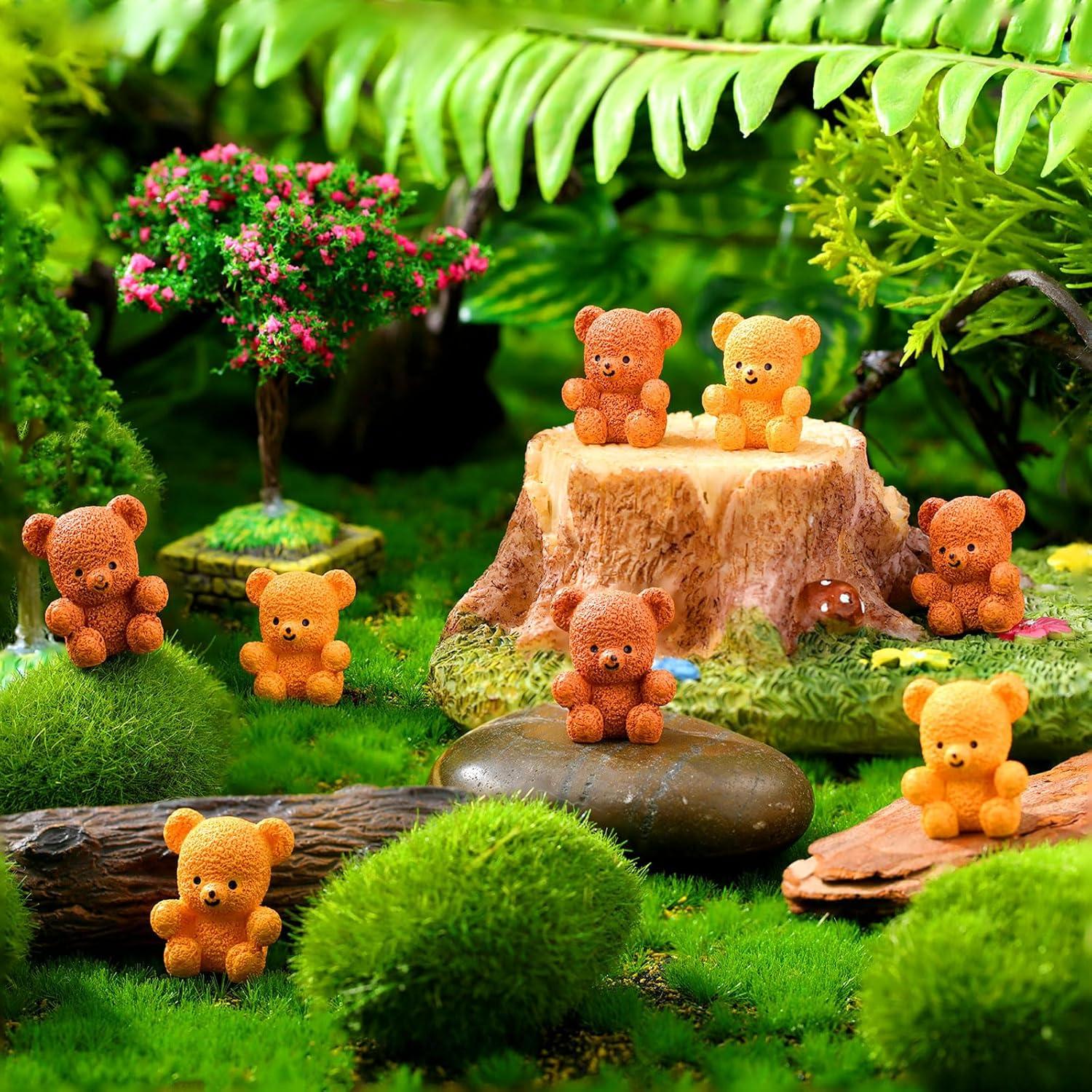Miniaturas de Oso de Resina Yousoontic - 100 Pcs para Decoración