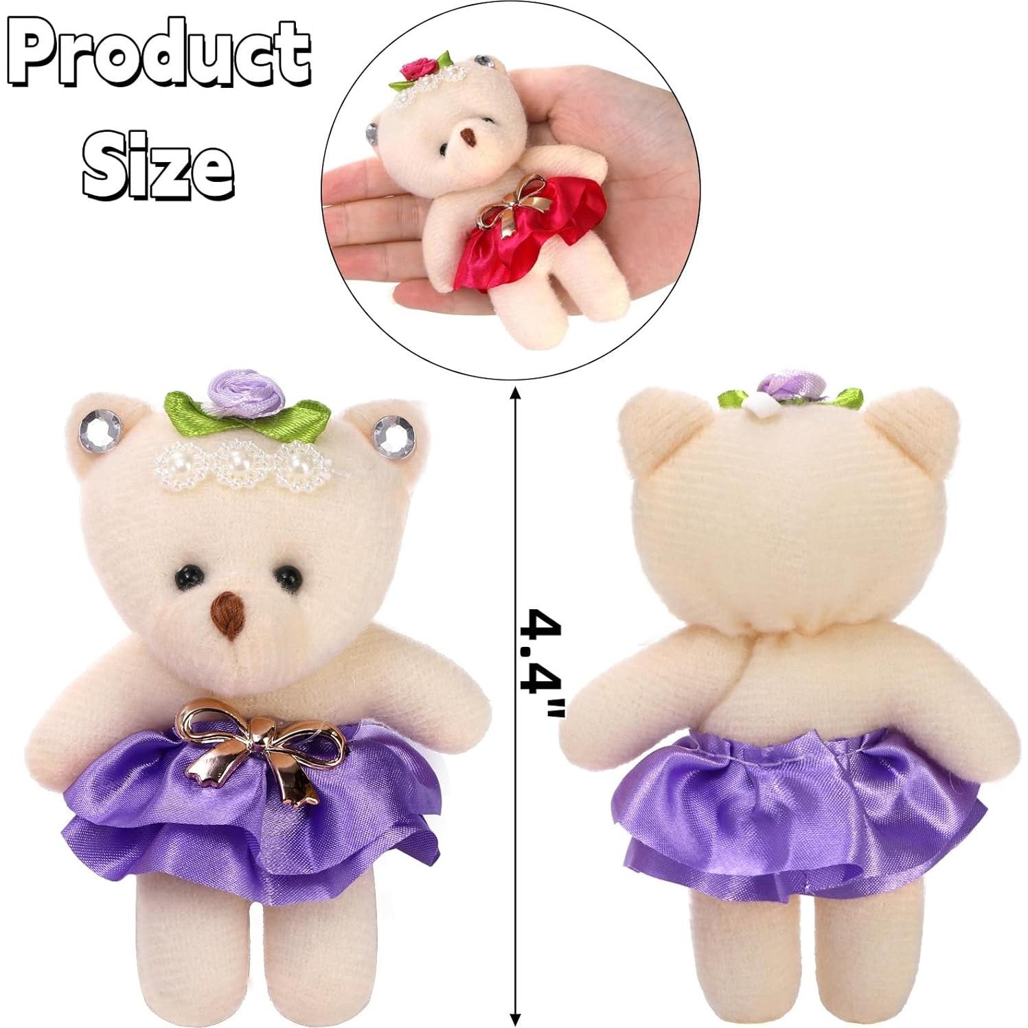 20 Mini Osos de Peluche Covzoe 11.2 cm Multicolores para DIY