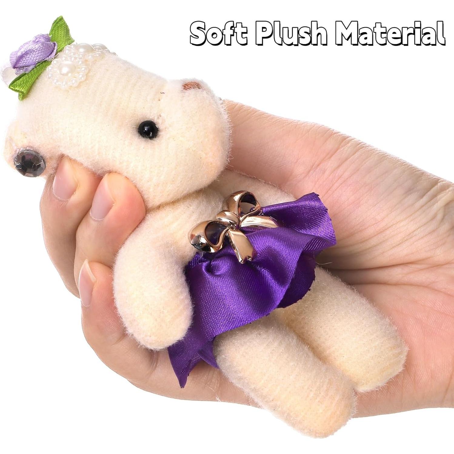 20 Mini Osos de Peluche Covzoe 11.2 cm Multicolores para DIY