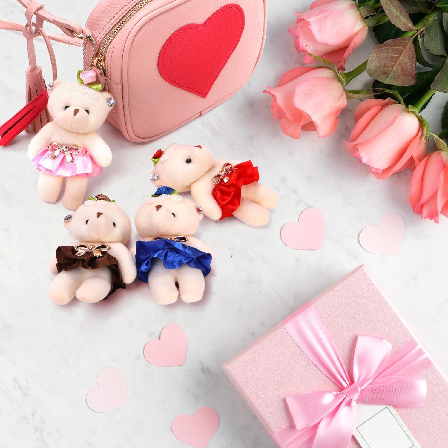 20 Mini Osos de Peluche Covzoe 11.2 cm Multicolores para DIY