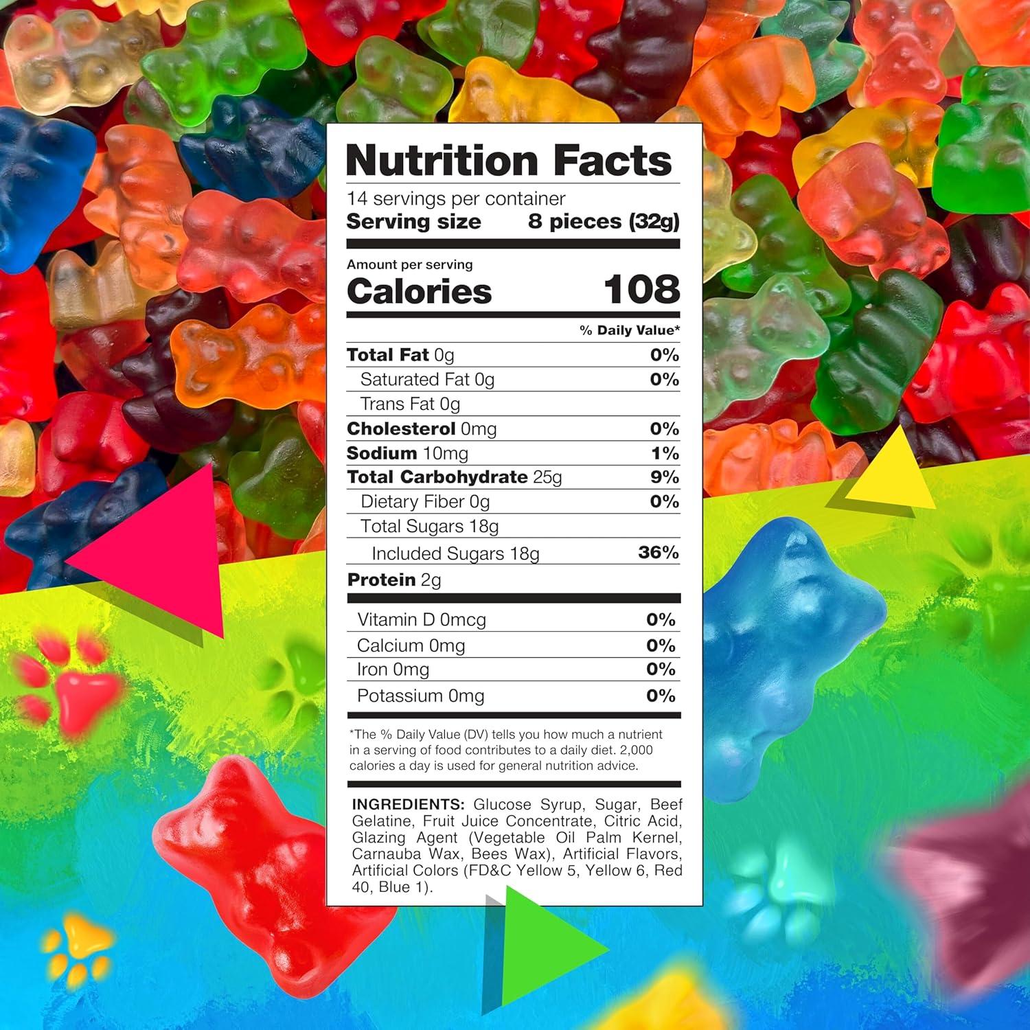 Caramelos Gummy de Osos Frutas Variadas 0.45 kg