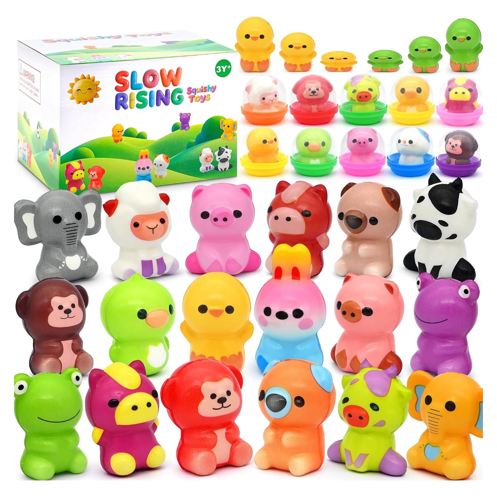 30 Paquetes de Animales Squishy Antiestrés - Juguetes para Niños