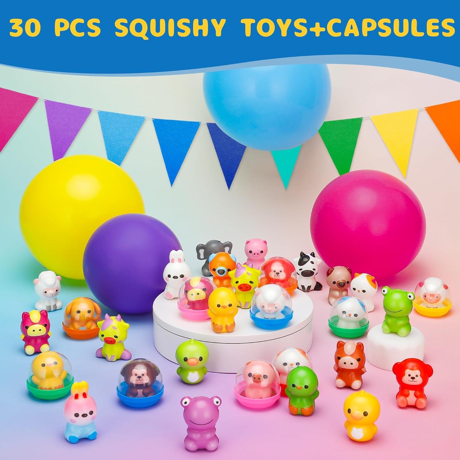 30 Paquetes de Animales Squishy Antiestrés - Juguetes para Niños