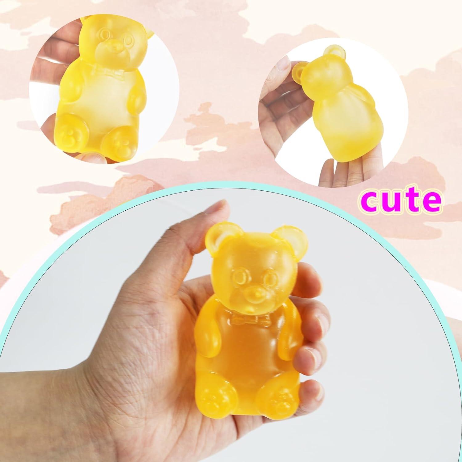 Bola Aplastable de Oso de Goma para Alivio de Estrés - 7.87 cm