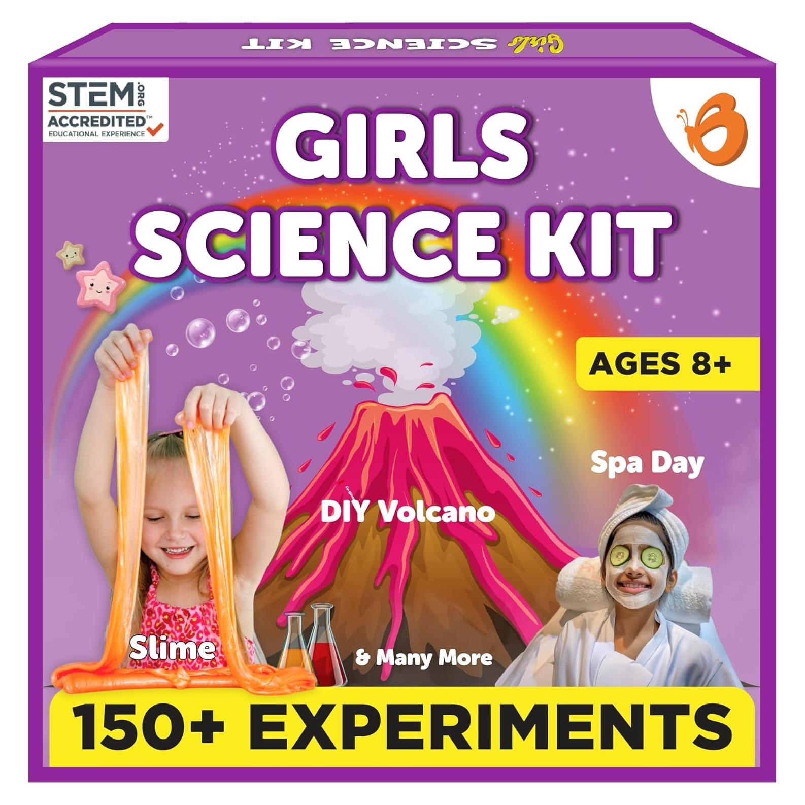 Kit de Ciencia Butterfly EduFields 150+ para Niñas 8+ Años