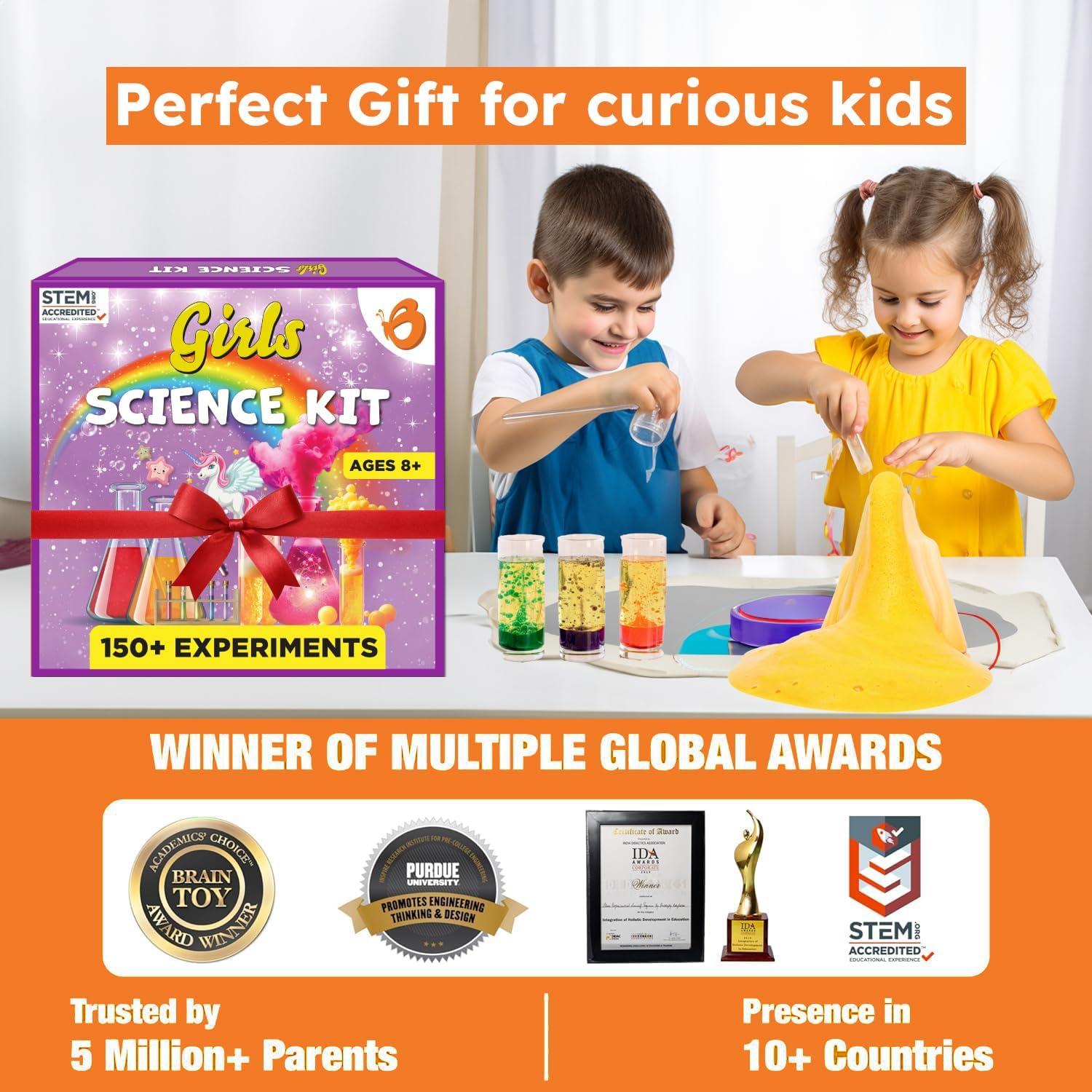 Kit de Ciencia Butterfly EduFields 150+ para Niñas 8+ Años