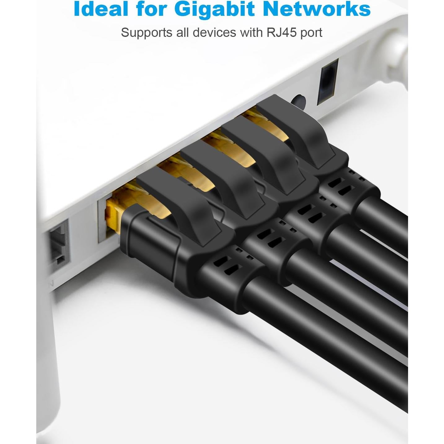 Cable Ethernet CAT8 DDMALL 0.46m Alta Velocidad Blindado