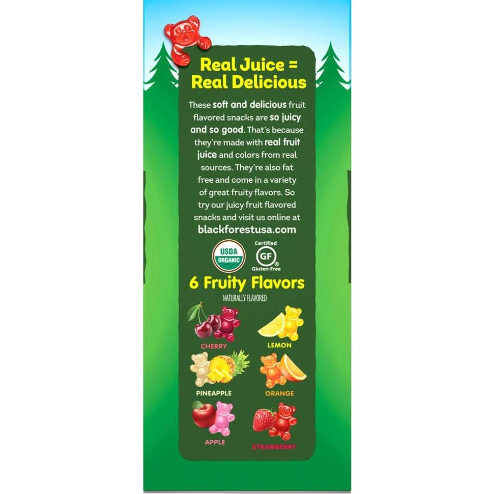 Ositos de Goma Orgánicos Black Forest 1474 g - 65 Piezas