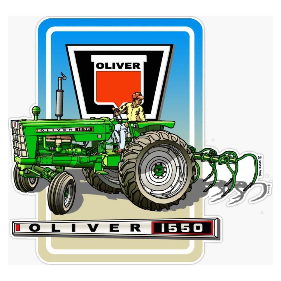 Calcomanía Vintage Oliver 1550 para Ventana 12.7 cm