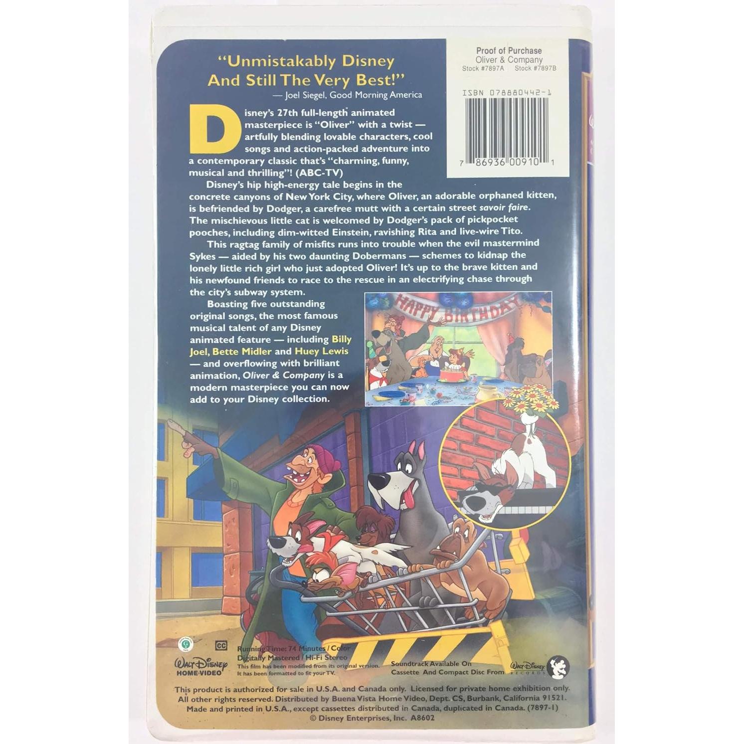 Película Oliver y Compañía - Disney - 1h 14min - DVD