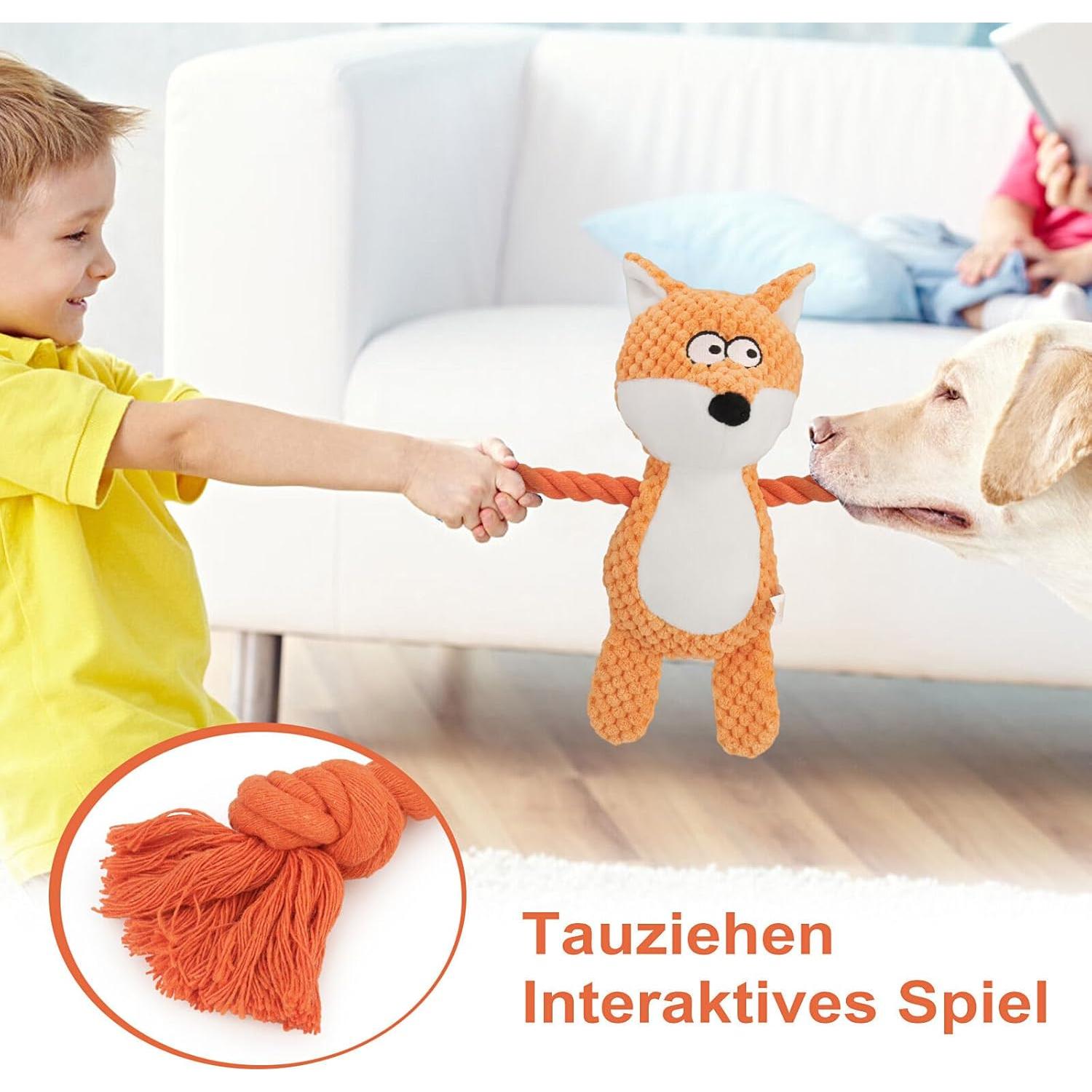 Juguete de Peluche para Perros TONYFY Zorro Naranja 24.9cm