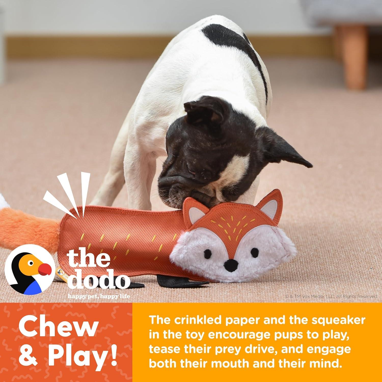 Juguete para Perros Dodo Crinkle Flattie Zorro Rojo 50.8cm