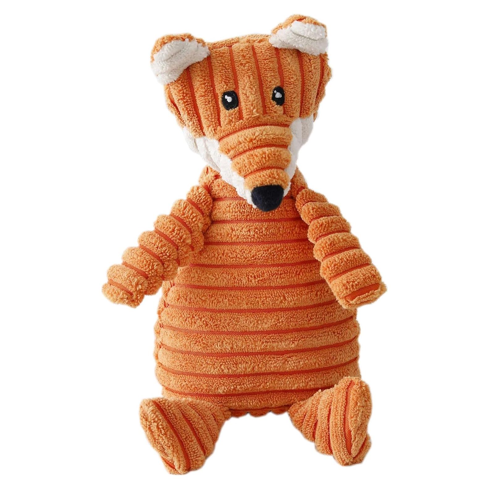 Juguete para Perro TIKSON Zorro Naranja Suave con Squeaker