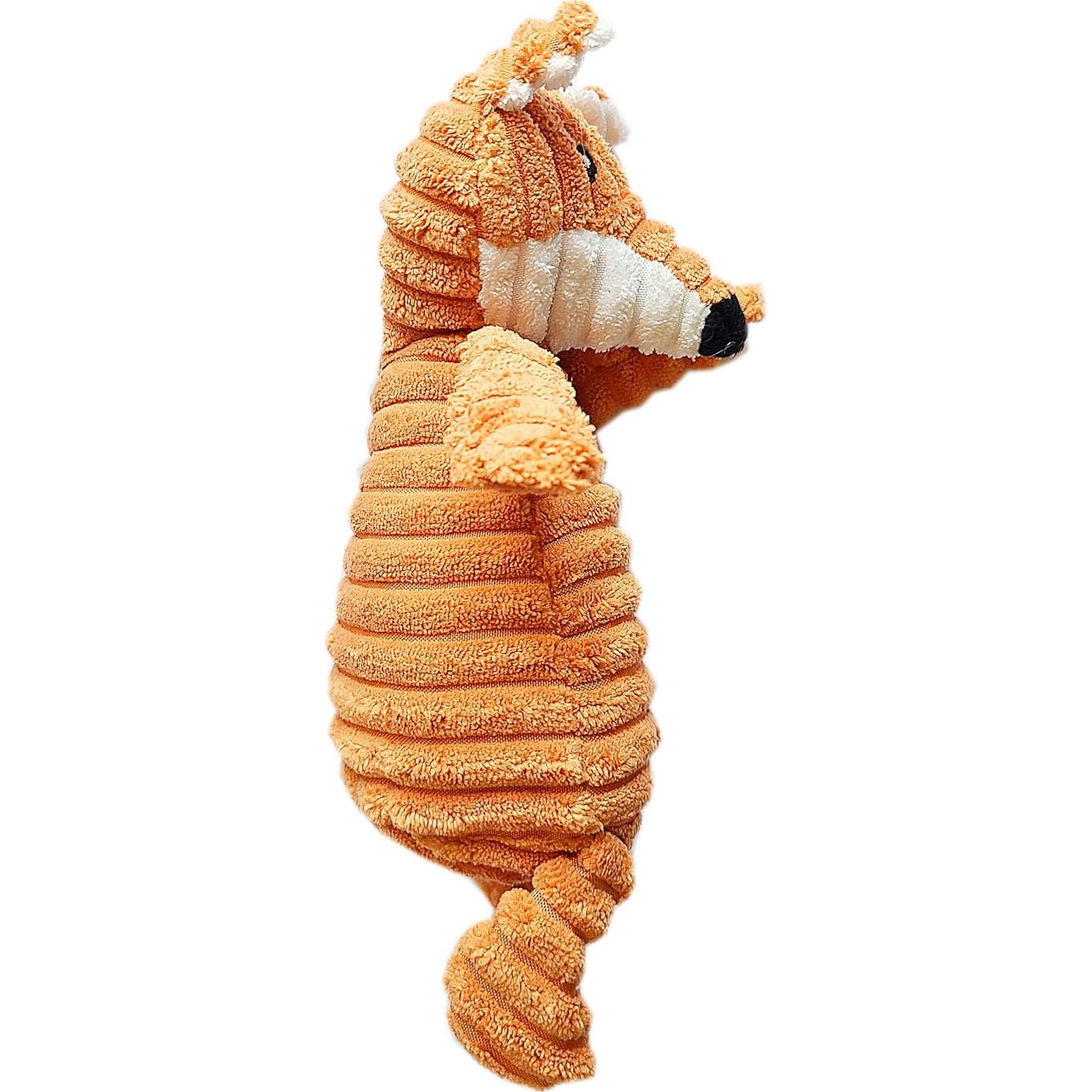 Juguete para Perro TIKSON Zorro Naranja Suave con Squeaker