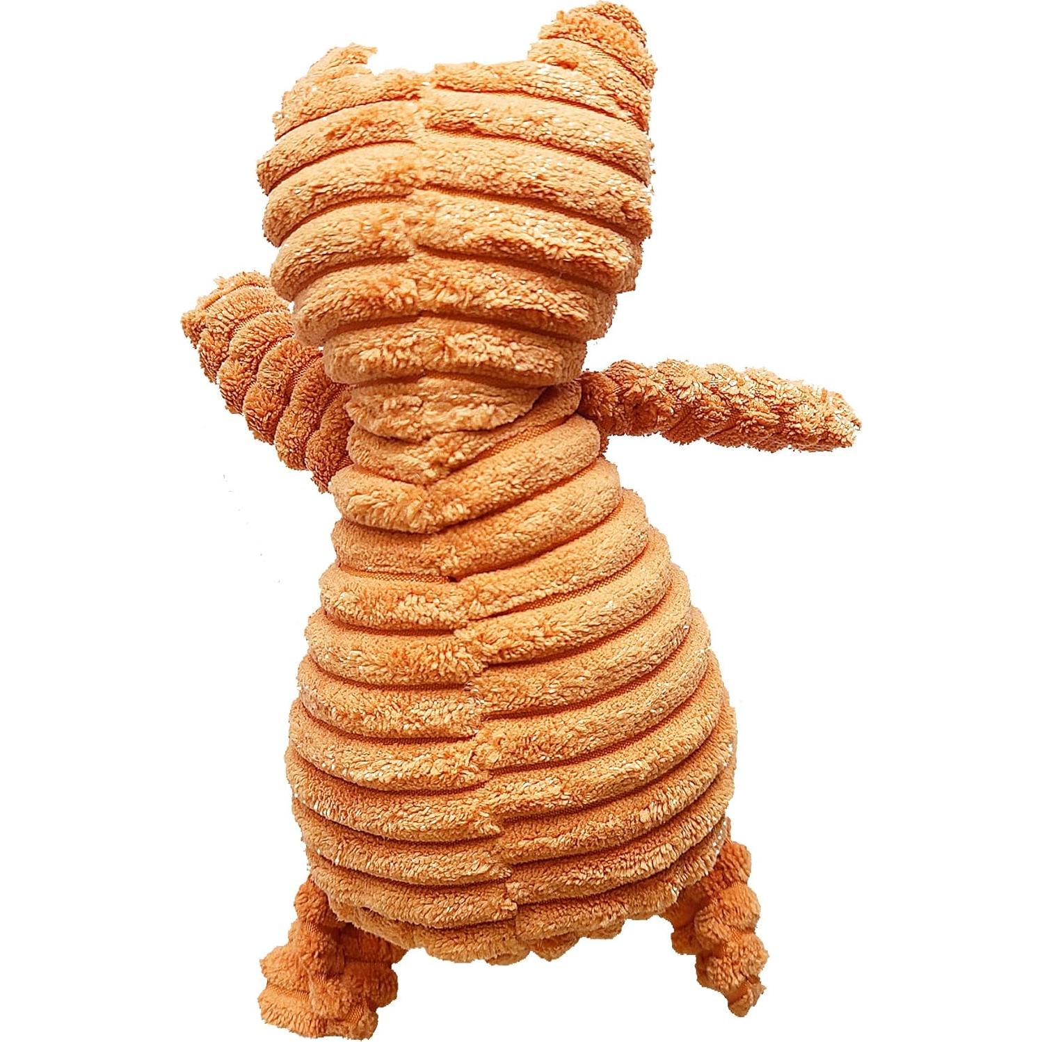 Juguete para Perro TIKSON Zorro Naranja Suave con Squeaker