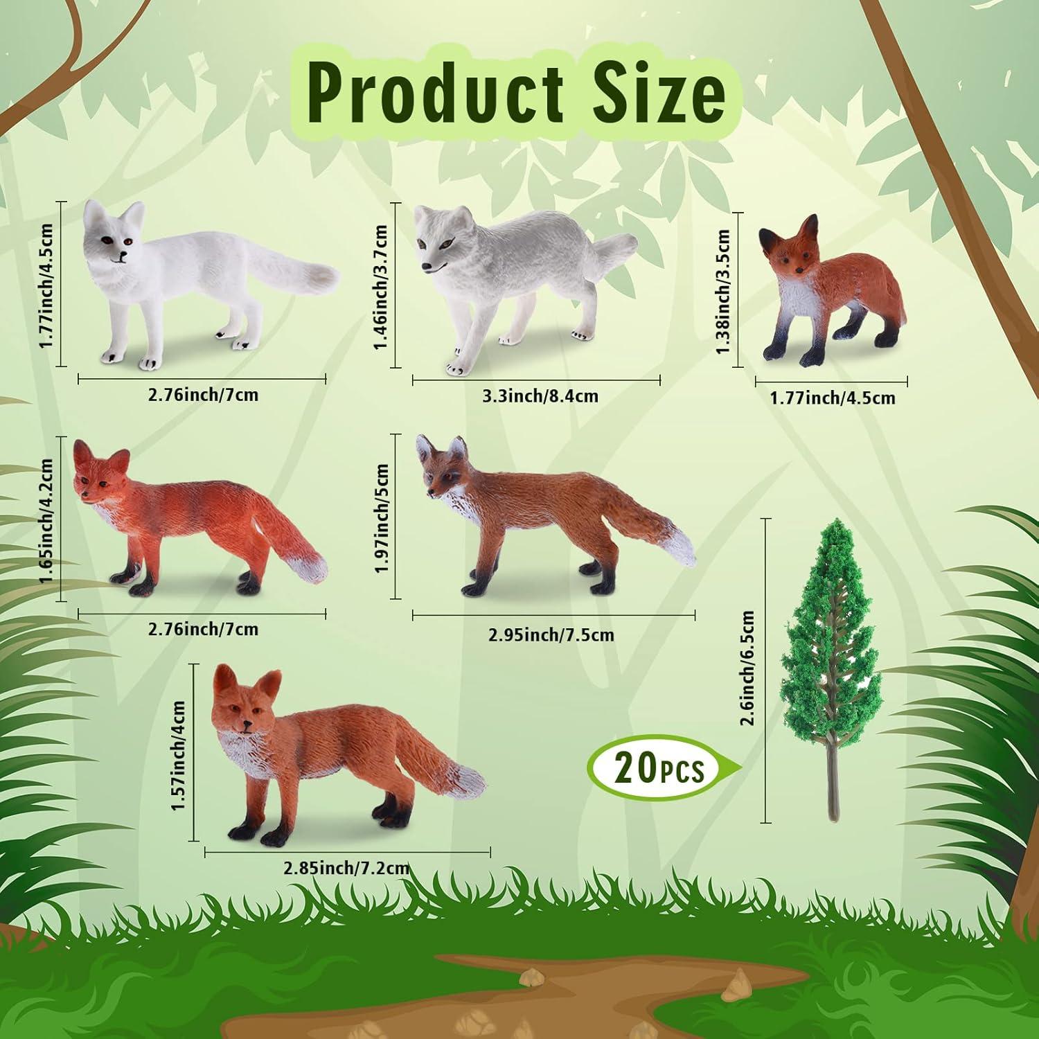 Conjunto de Figuras de Zorro Zomiboo 26 Piezas Juguete Educativo