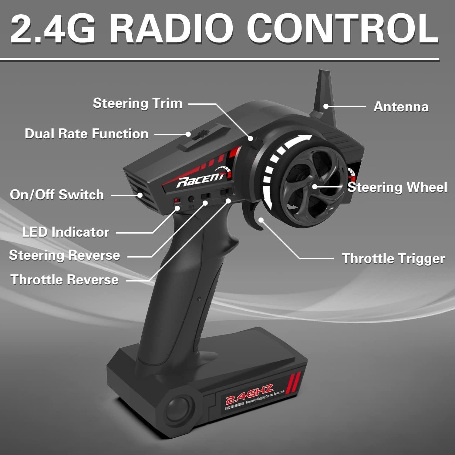 Barco RC VOLANTEXRC 32 km/h Verde 2 Baterías Control Remoto