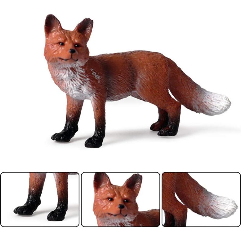 Conjunto de Figuras de Zorro Realistas STOBOK - 3 Piezas