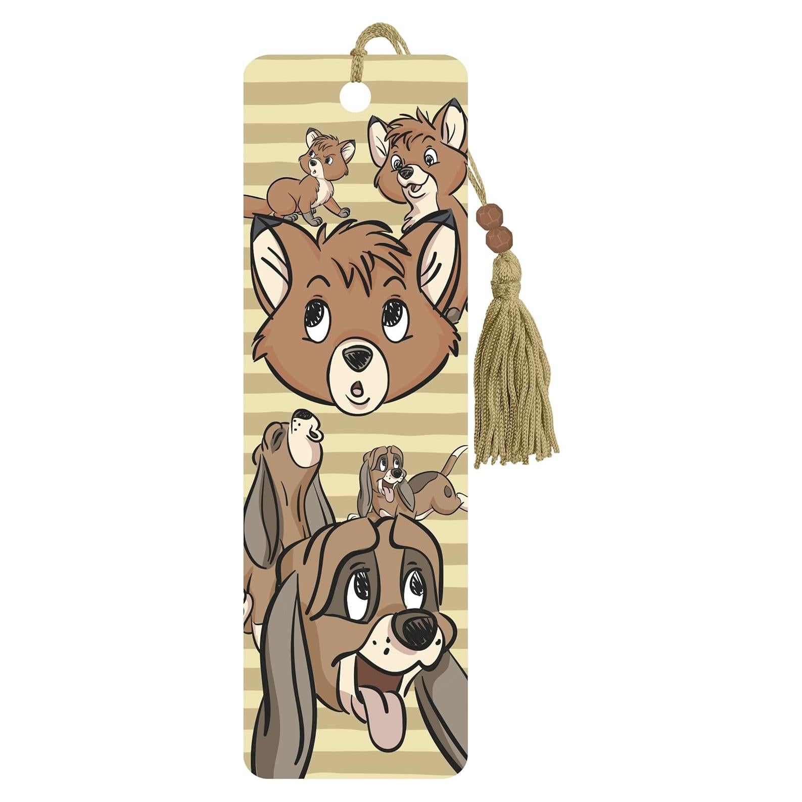 Marcador de Libros Disney El Zorro y el Sabueso con Borla