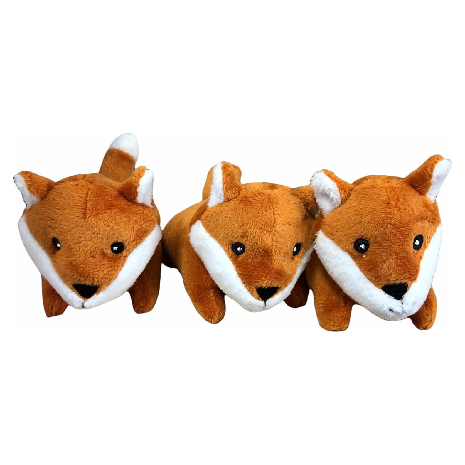 Paquete de 3 Juguetes de Peluche Zorro Glow Pups para Perros