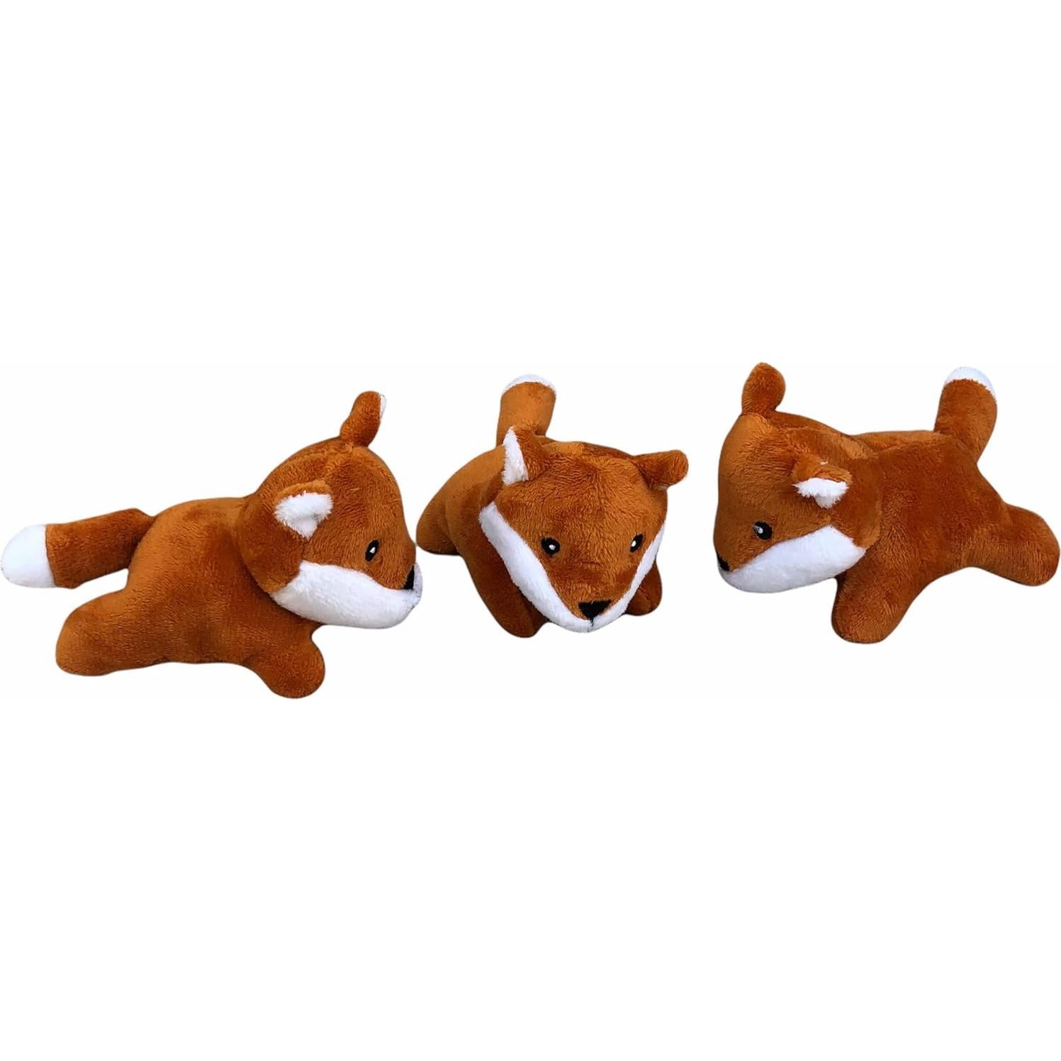 Paquete de 3 Juguetes de Peluche Zorro Glow Pups para Perros