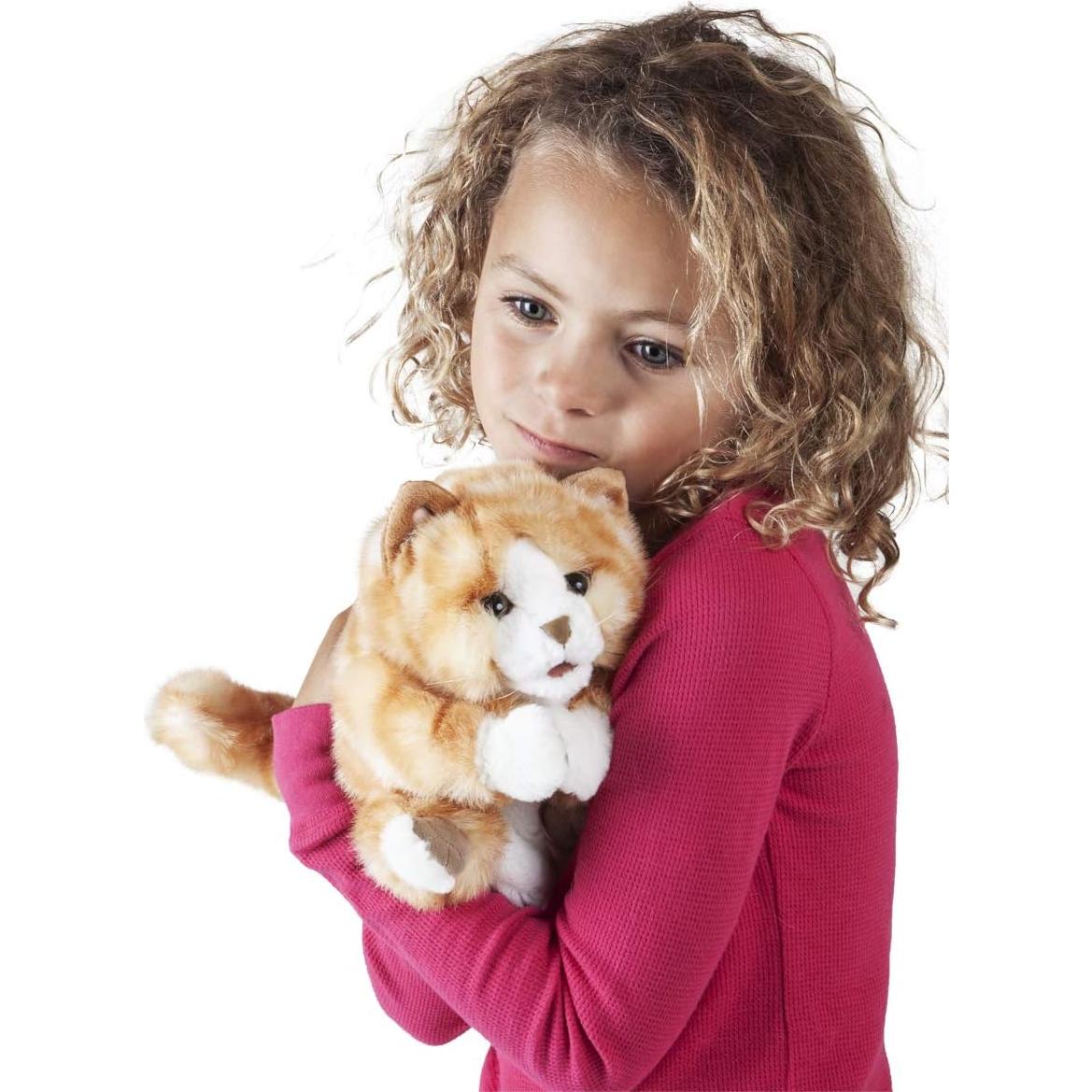 Títere de mano gato atigrado naranja Folkmanis 25.4 cm