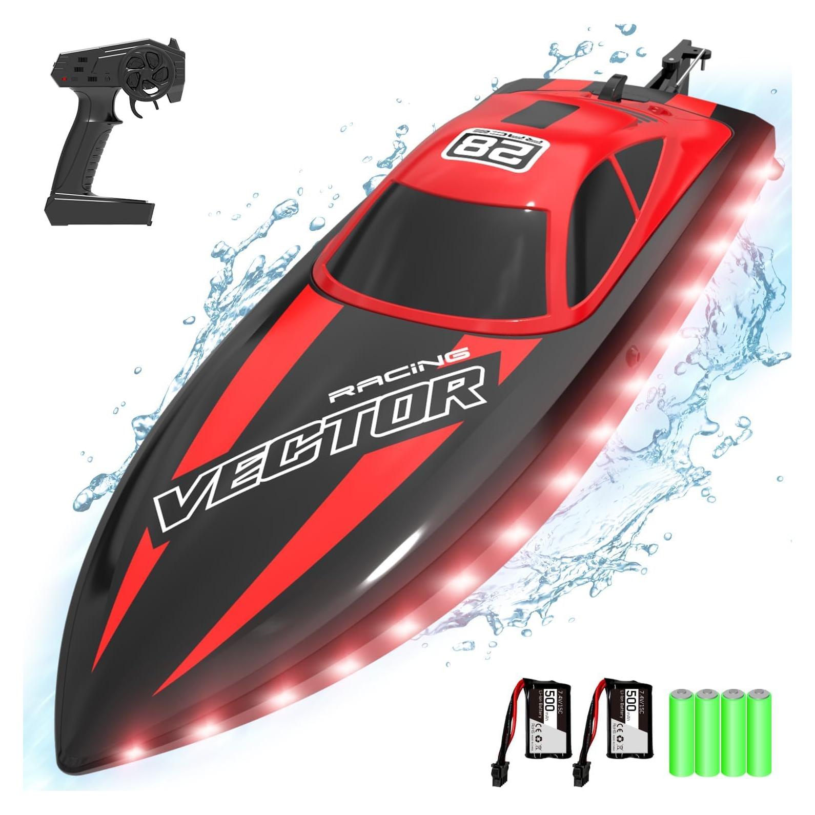 Barco RC VOLANTEXRC 32 km/h con luces LED y 2 baterías