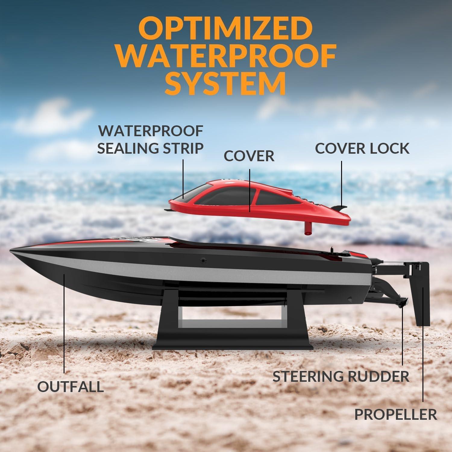 Barco RC VOLANTEXRC 32 km/h con luces LED y 2 baterías
